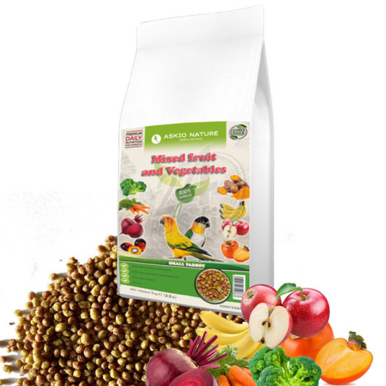 Askio Nature Mixed Fruit and Vegetables Small Parrot 3 kg