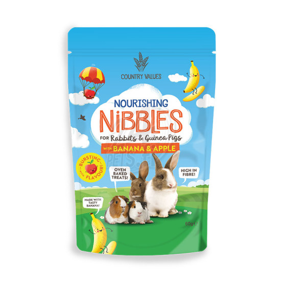Country Values Nourishing Nibbles With Banana and Apple 60g