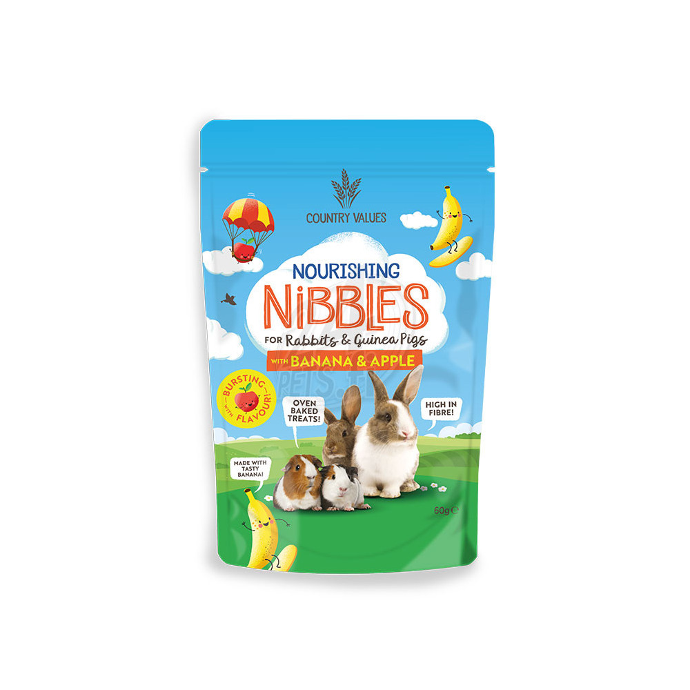 Country Values Nourishing Nibbles With Banana and Apple 60g