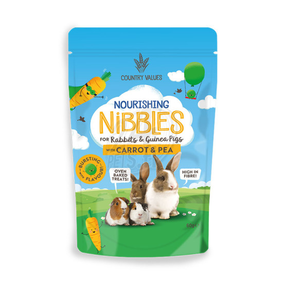 Country Values Nourishing Nibbles With Carrot and Pea 60g