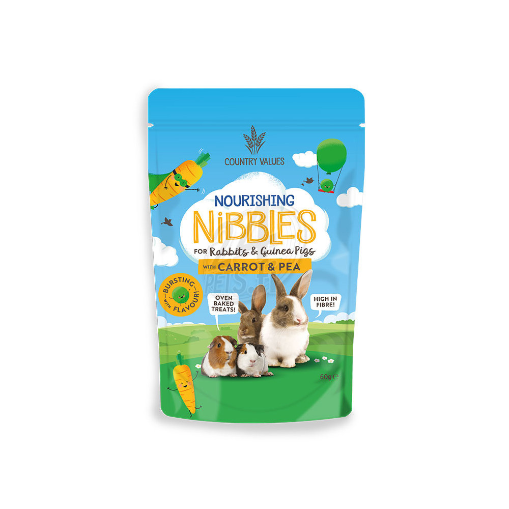 Country Values Nourishing Nibbles With Carrot and Pea 60g
