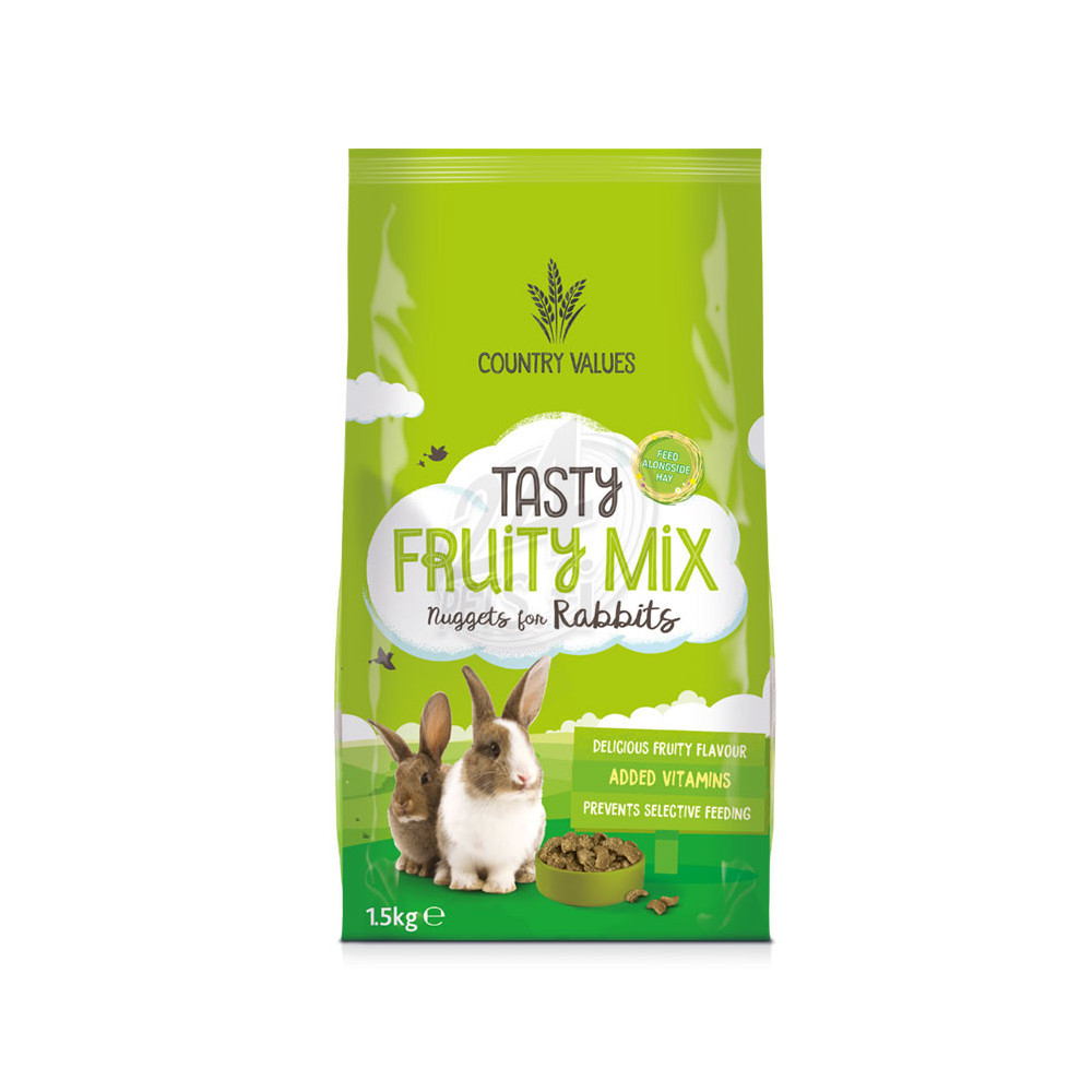 Country Values Fruity Mix Nuggets for Rabbits  1,5 kg