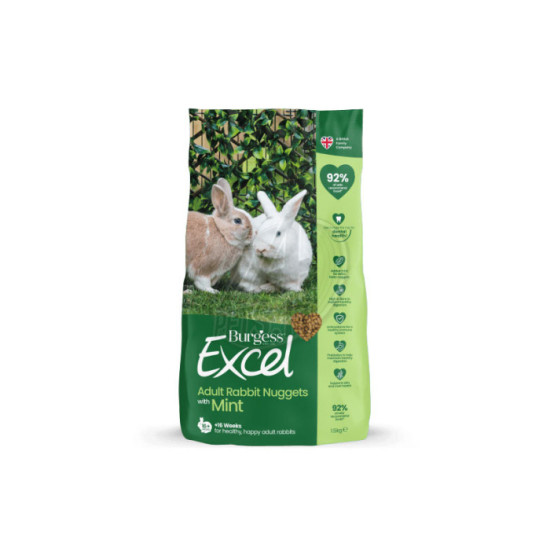 Burgess Excel Adult Rabbit Nuggets with Mint 3 kg