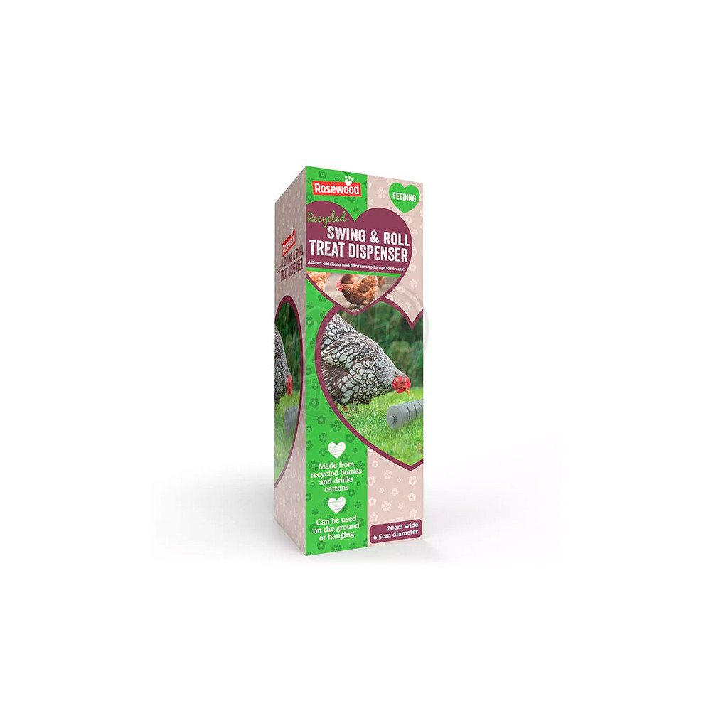 Recycled Swing and Roll Treat Dispenser 