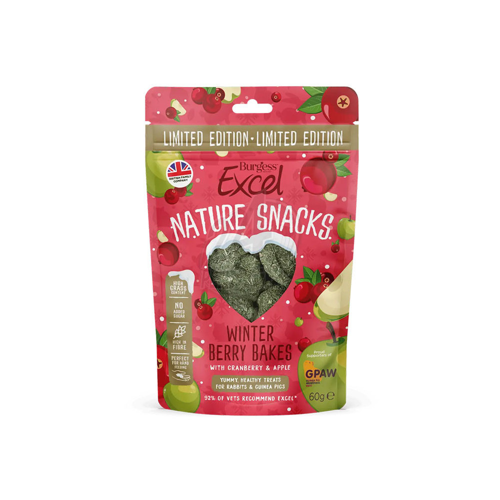 Burgess Excel Nature Snacks Winter Berry Bakes 60g
