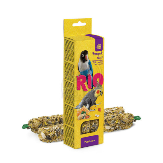 Rio Sticks Hunaja ja Pähkinät Neitokakaduille ja Kaijasille  2x75g