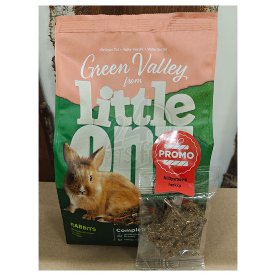 LittleOne Green Walley Kuituruoka Kaneille 750g Plus Niitty-yrttiherkku