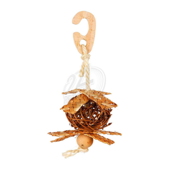 Wicker Ball with Sisal Rope